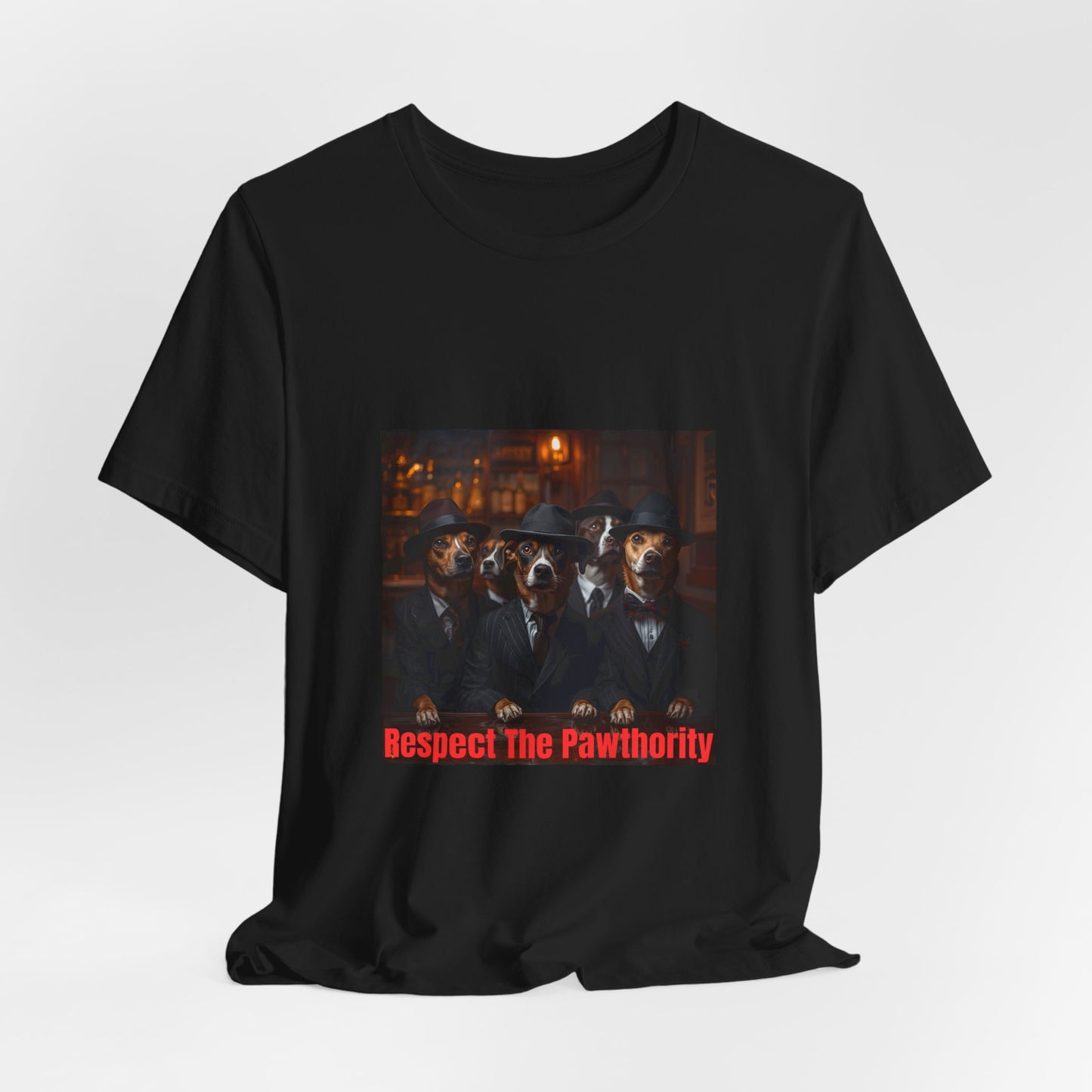 Respect The Pawthority Tee — Dog Mafia Gang Graphic T-Shirt