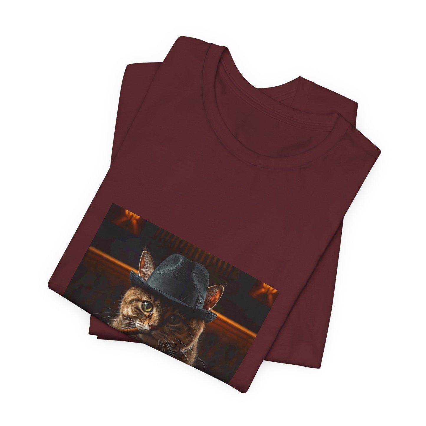 Mafia Feline Boss Tee - Cat with Hat Graphic T-Shirt