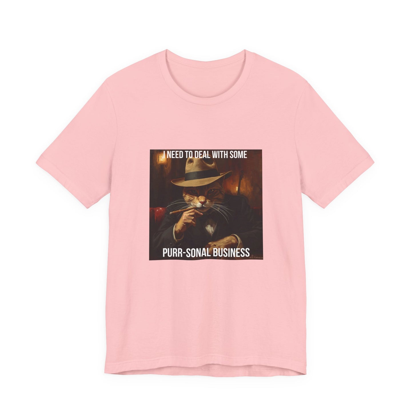 Funny Cat Mafia T-Shirt — "Purr-sonal Business" Graphic Tee