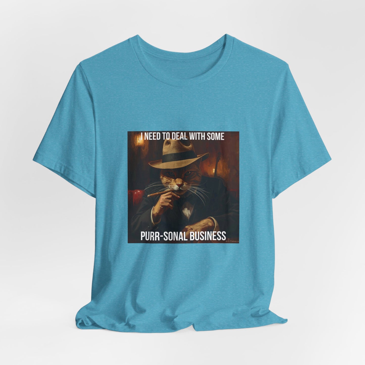 Funny Cat Mafia T-Shirt — "Purr-sonal Business" Graphic Tee