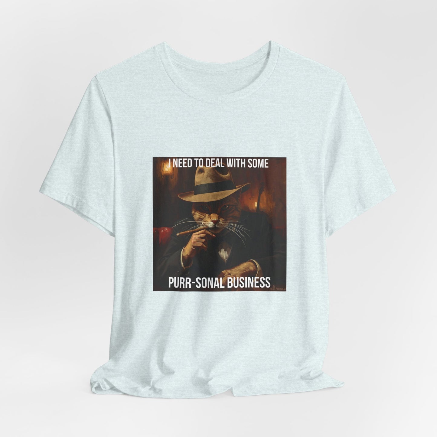 Funny Cat Mafia T-Shirt — "Purr-sonal Business" Graphic Tee