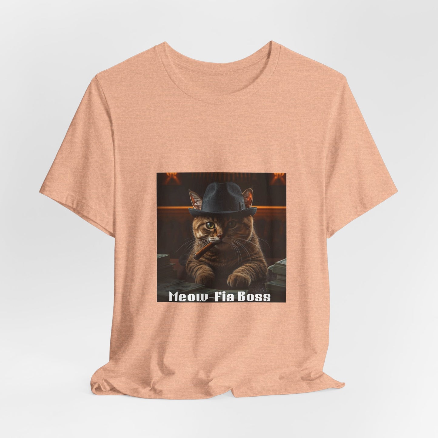 Mafia Feline Boss Tee - Cat with Hat Graphic T-Shirt